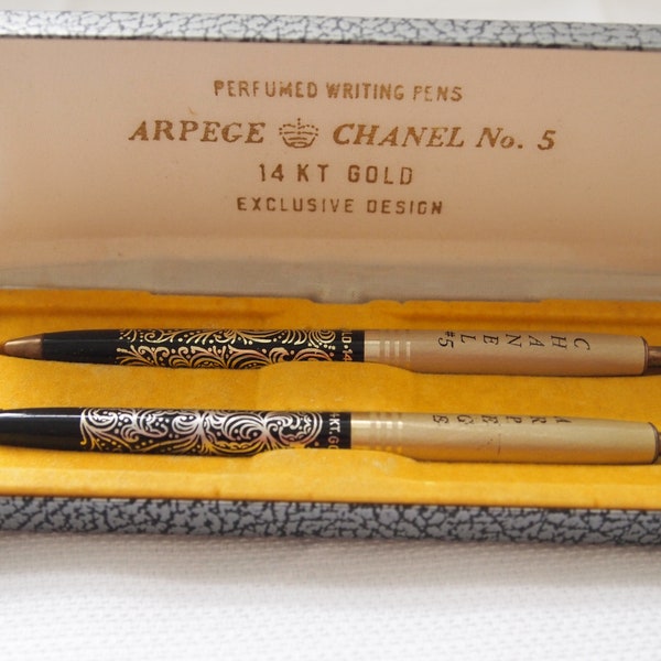 Erpege Chanel no 5 14kt Gold pens