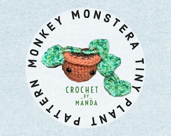 Monkey Monstera Tiny Plant Crochet Pattern