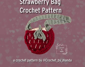 Strawberry Bag Crochet Pattern PDF