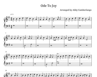 Ode To Joy Easy Piano