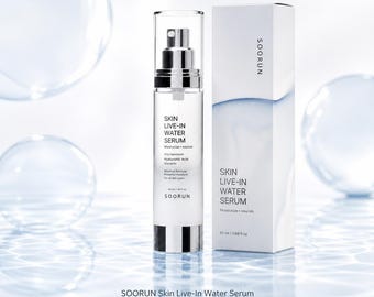 SOORUN Skin Live-In Water Serum | Hyaluronic Acid Hydrating Glow K-Beauty (Made in Korea)