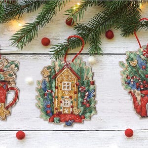 Cross-Stitch Kit &quot;Sweets and Treats&quot; – DIMENSIONS | Embroidery Kit | DIY Needlepoint Set |  Counted Cross-Stitch Perforated paper