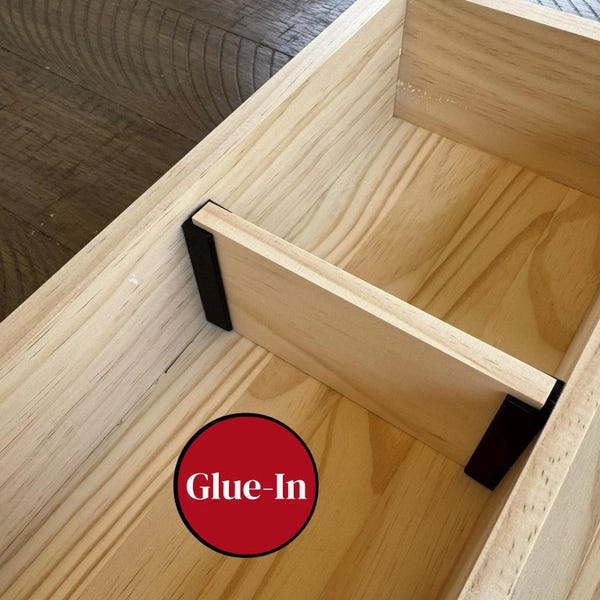 Drawer Divider Brackets | Glue-In Drawer Organizer System | Custom DIY Dividers for IKEA Alex, Kitchen, Office, Craft Drawers