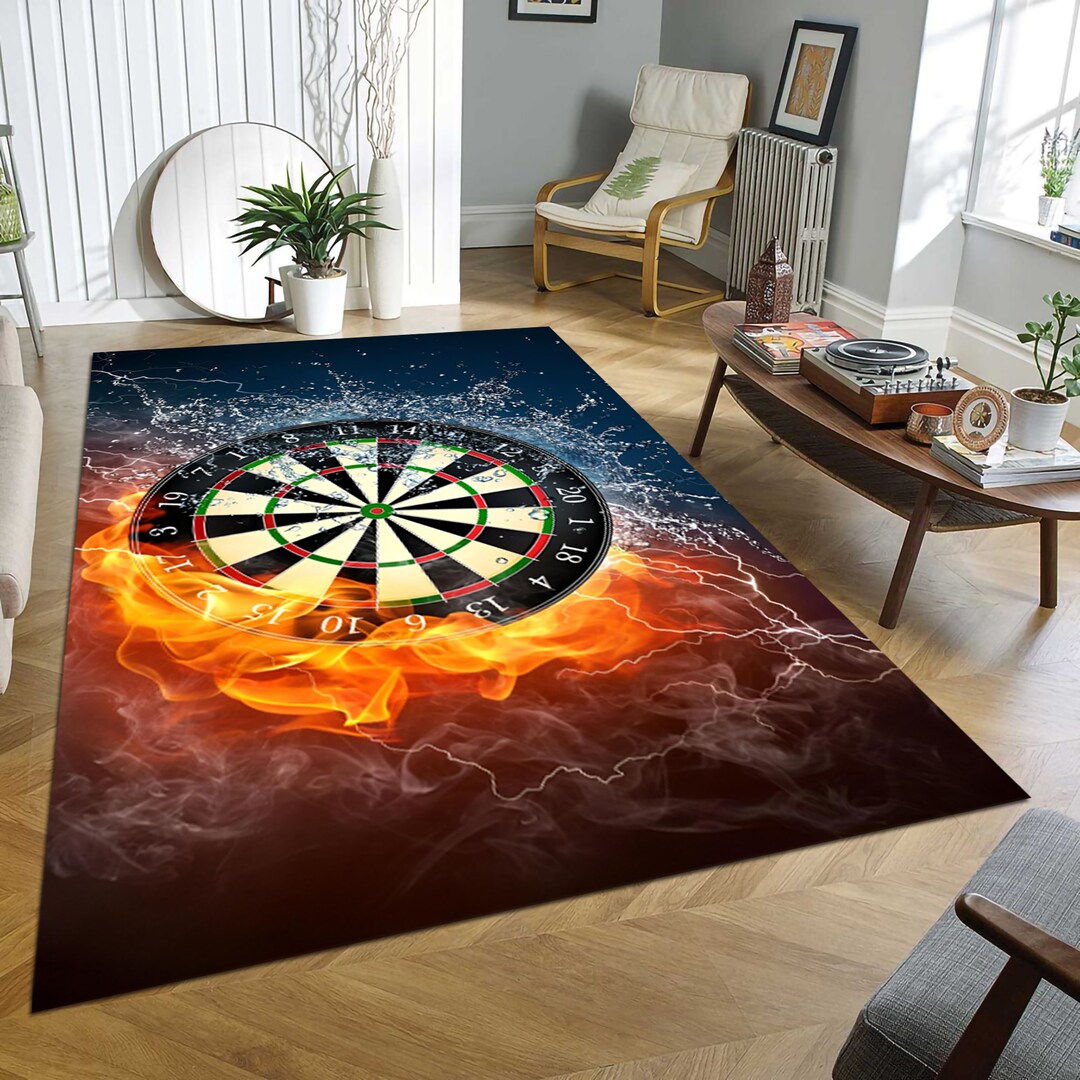 Dartboard Rug Target Board Rug Game Rug Unique Gift Gift Etsy
