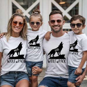 Personalized Wolf Pack Shirts: Family Matching T-shirts