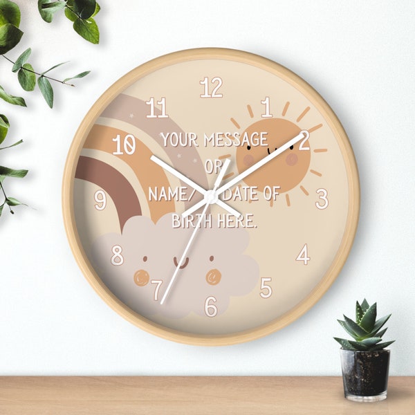 Children Wall Clock Etsy