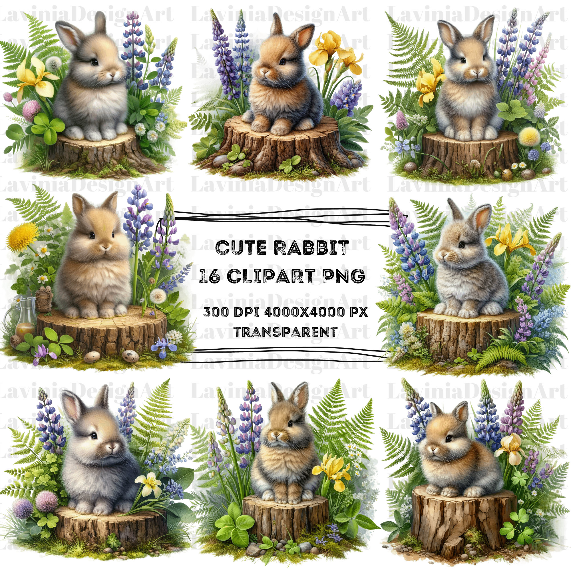 Cute Rabbit Clipart | Rabbit Watercolor | Rabbit PNG | Clipart | Bunny ...