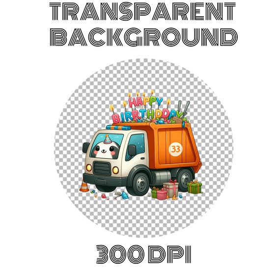 Müllwagen Geburtstagsparty-Dekoration Set – Mit Hintergrund, Teller, Kuchenaufsatz & Mehr