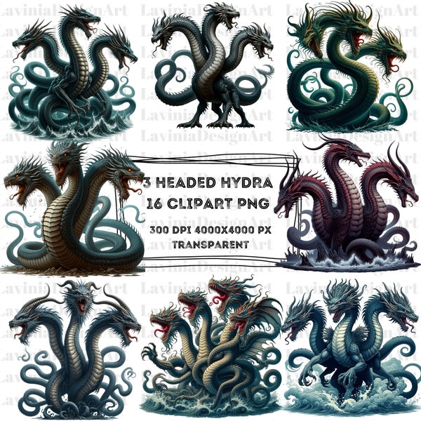Hydra Clipart - Etsy