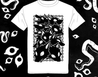 Camiseta de perro encadenado: 100 % algodón, serigrafiada