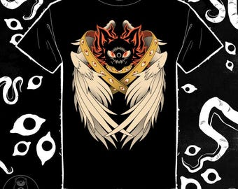 Camiseta Seraph: Camiseta unisex de algodón con criatura de ojos angelicales