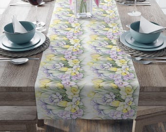 Spring Floral Table Runner: Lightweight Easter Dining Decor