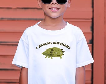 I Axolotl Questions Kids T-Shirt: Fun Animal Lover Tee
