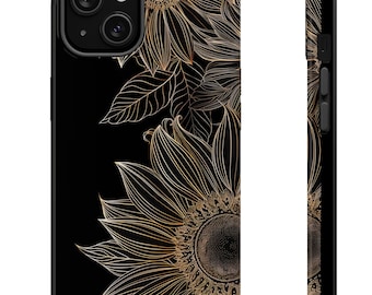 Sunflower iPhone Case: Magnetic Tough Floral Design