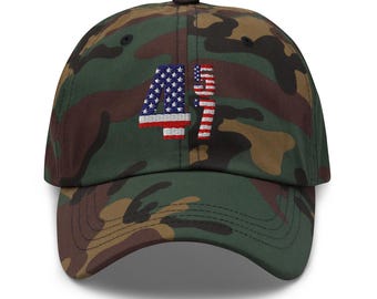 Embroidered Donald Trump 45 47 Dad Cap: Political Hat
