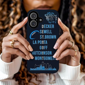 Magnetic Phone Case, Detroit Football Phone Case, Sports Fan Gift, Football Phone Case, Gif for Detroit Lions Fan, Lions Football, Detroit