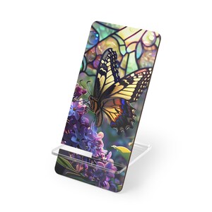 Butterfly Garden Mobile Display Stand: Home Office Phone Holder image 3