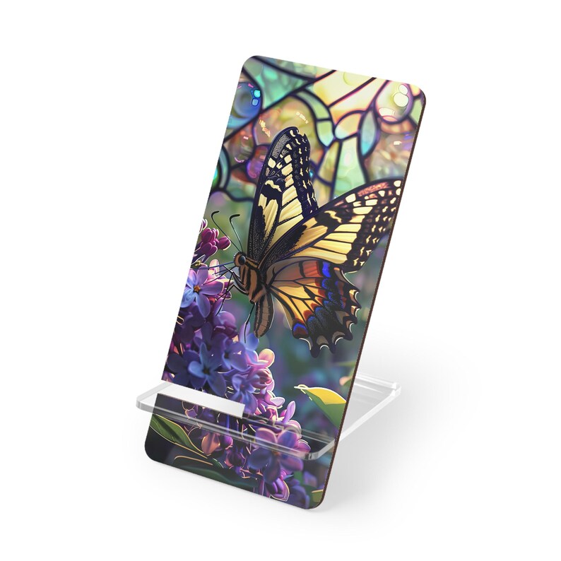 Butterfly Garden Mobile Display Stand: Home Office Phone Holder image 3