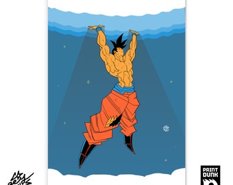 Goku Spirit Bomb - 11 x 17" Art Print