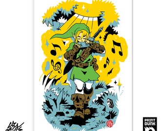 LINK Ocarina - 11 x 17" Art Print