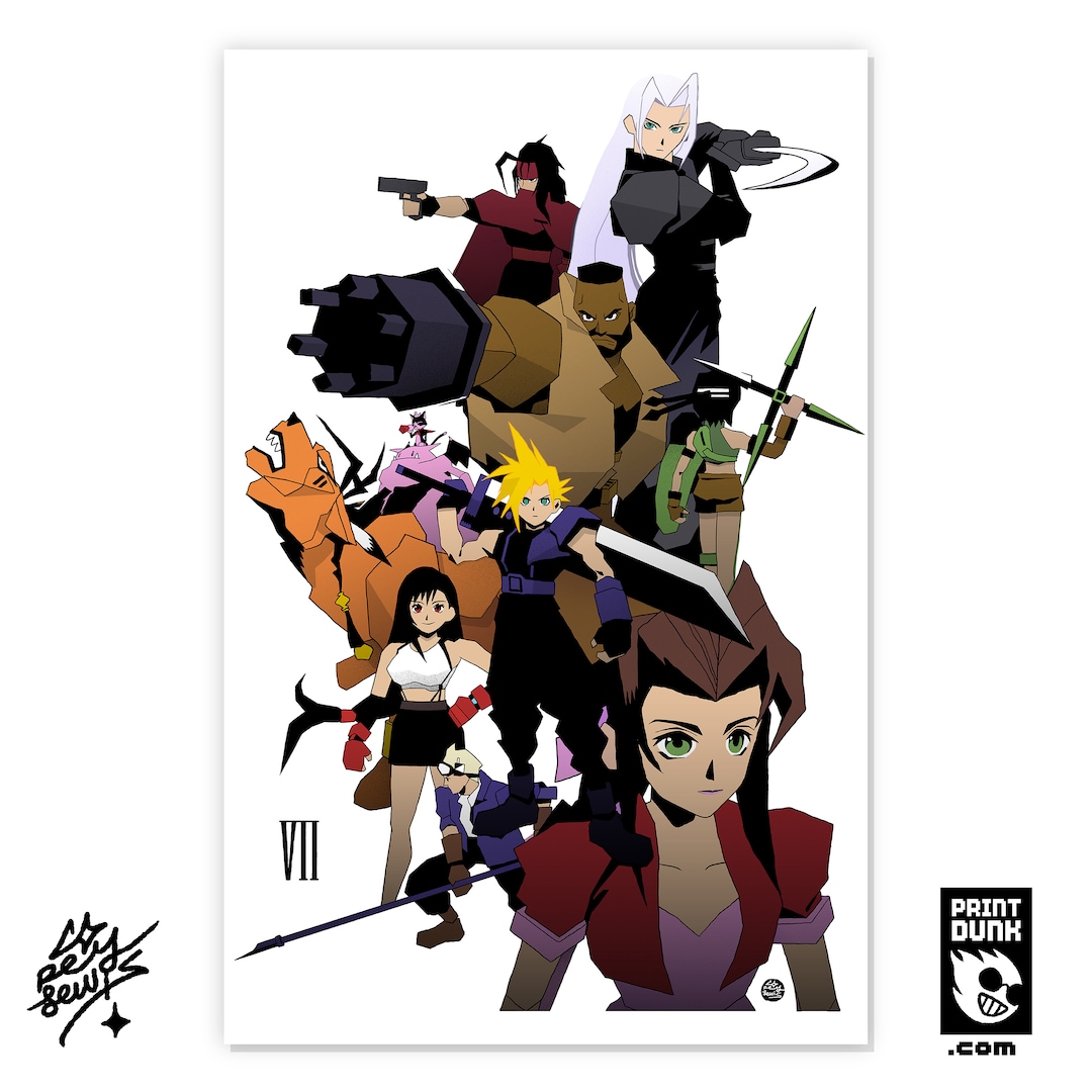 FFVII - 11 X 17" Art Print - Etsy