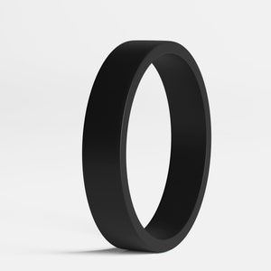 Thin Wedding Band for Him Silicone Wedding Ring Sleek Silicone Ring Modern Silicone Wedding Band Personalized Ring Tactical Engraved Band