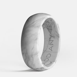Personalized Silicone Wedding Ring for Women Workout Wedding Band Silicone Minimalist Silicone Ring Dainty Best gift for couple gift for her