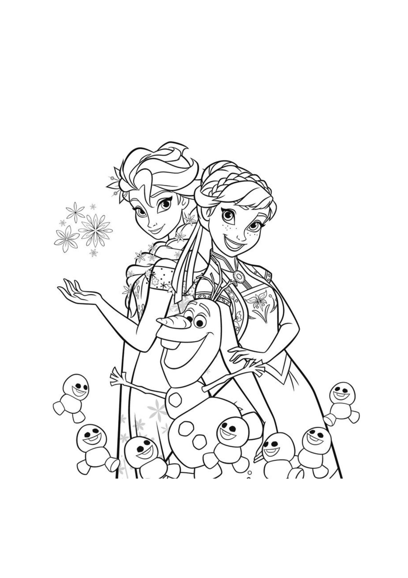 Frozen Coloring Printable Pages Digital Download PDF Kids Activity