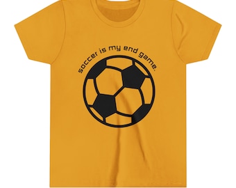 Youth Soccer Short Sleeve Tee, Soccer T-shirt, Kids Soccer Shirt, Kids Soccer T-shirt, End game T-shirt, Youth Soccer Shirt