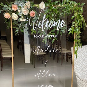 Lucite Wedding Welcome Sign