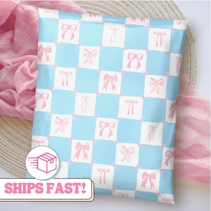 Shipping Bags 10x13, Designer Shipping Envelopes, Cute Bows Trendy Packaging, Plastic Poly Bag, Bulk Mailers, Small Business Packaging Ideas