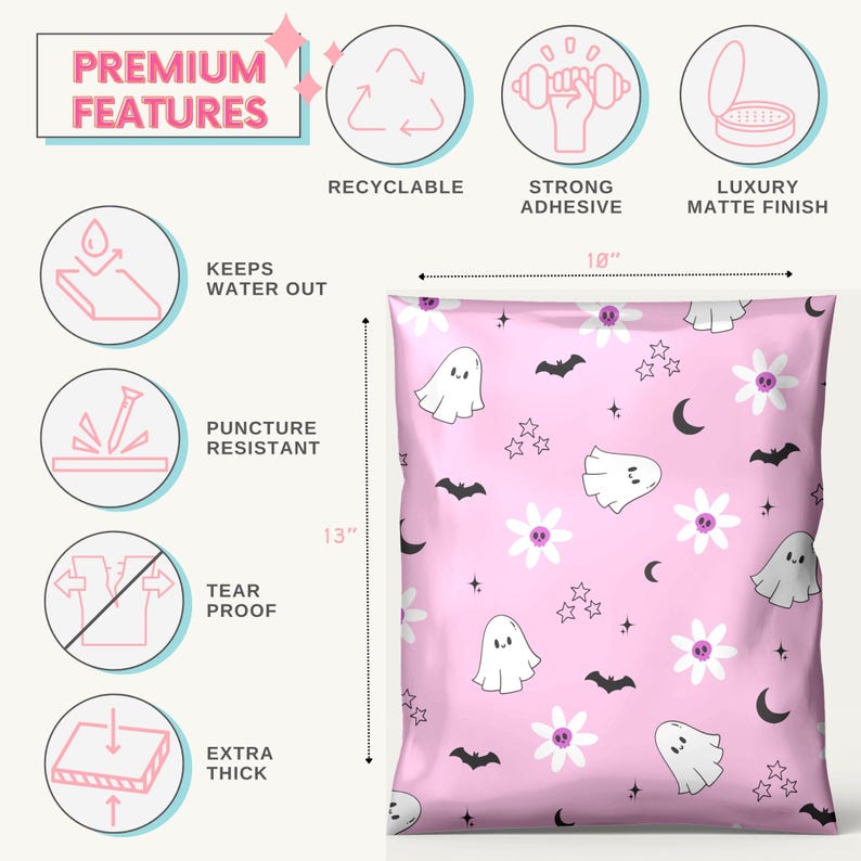 halloween poly mailers for small business spooky mail poly bags bulk mailes