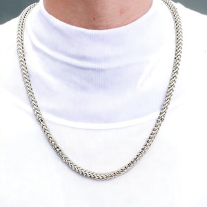14k White Gold Solid Franco Chain