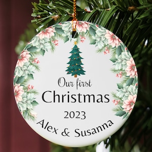 Couples Christmas Ornament, Our First Christmas Together, Personalized First Christmas Together, New Couple Gift