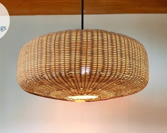 Luminaire en rotin et bambou de haute qualité, abat-jour australien, suspension en rotin, suspension en bambou, lampe de panier en rotin, osier