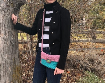 Crochet Crossbody Bag - Handmade Cottage Core Purse