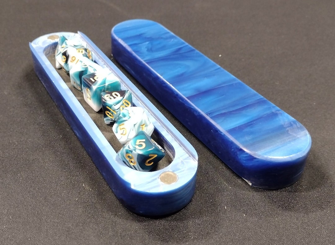 Mini Dice Case for Standard Size Polyhedral Dice. Multiple Colors. for