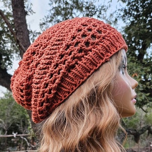 Slouchy Winter Hat, Crochet Slouchy Hat, Womens Slouchy Hat, Ladies Beanie, Crochet Hat, Light Weight Beanie, Accessory, Women&#39;s Hat