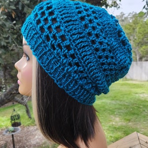 Slouchy Winter Hat, Crochet Slouchy Hat, Womens Slouchy Hat, Ladies Beanie, Crochet Hat, Light Weight Beanie, Accessory, Women&#39;s Hat