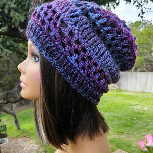 Slouchy Winter Hat, Crochet Slouchy Hat, Womens Slouchy Hat, Ladies Beanie, Crochet Hat, Light Weight Beanie, Accessory, Women&#39;s Hat