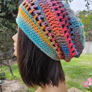 Slouchy Winter Hat, Crochet Slouchy Hat, Womens Slouchy Hat, Ladies Beanie, Crochet Hat, Light Weight Beanie, Accessory, Women&#39;s Hat