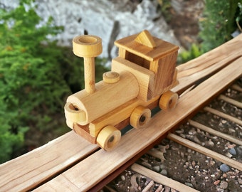 Rustic Wooden Train for Kids | Handmade Wood Toy | Montessori Train