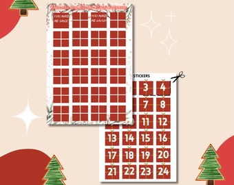 Holiday Joy Advent Calendar Sticker Set