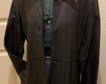 Echtes Lammfell Leder Marc New York Andrew Marc - Damen 3/4 Länge Jacke Größe S