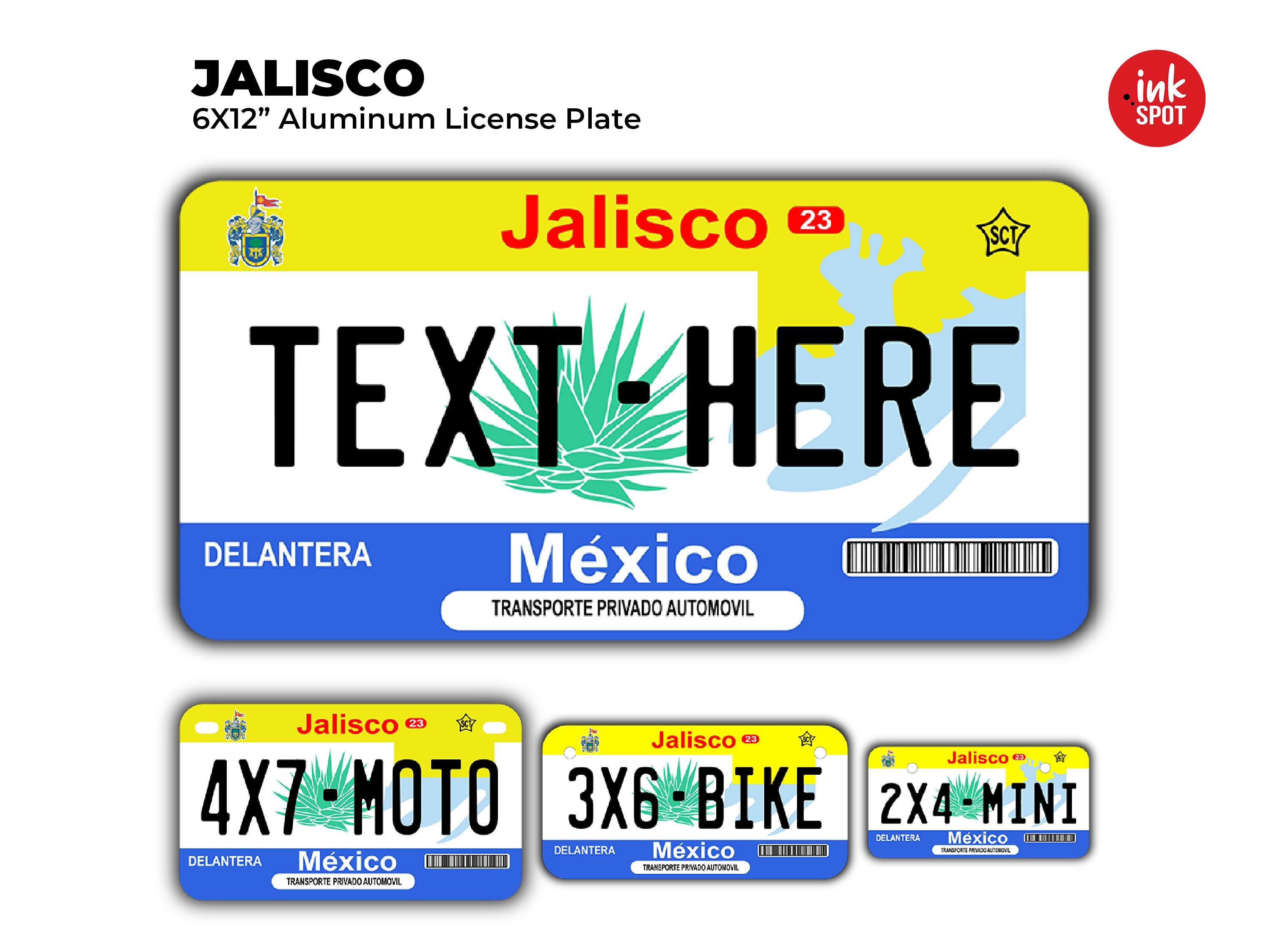 Jalisco Custom License Plate - Mexico Placas for Vehicle