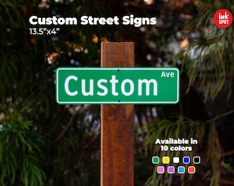 Personalized Street Sign | Custom Novelty Name Plate | UV Protected Aluminum