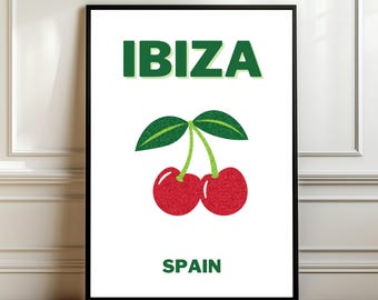 Ibiza Print Ibiza wall art Pacha Ibiza Poster Ibiza Dance Music Ibiza House Music  Club Prints Dance music print Travel Print Travel Poster