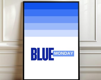 New Order Print, Blue Monday Poster Print New Order Song Poster 80s Music Wall Art Retro Typography Gallery Wall Decor Gift for Music Lovers