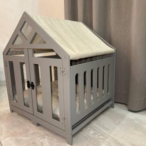 Wooden Pet Furniture Kennels, Cat Beds Handmade Dog Houses