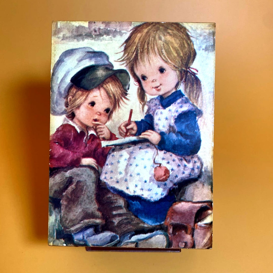 Vintage lovely kids music box etsy